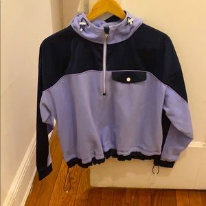 Athleta half zip cropped fleece